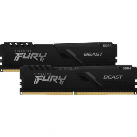9327-MEMORIA KINGSTON FURY BEAST BLACK DDR4 64GB (KIT 2) 3200MHZ  CL16     - KF432C16BBK2/64