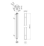 9366-VOGELS PUC 2408 CONNECT-IT POLE 80CM BLACK BLACK (PUC2408B)