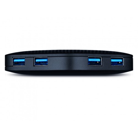 TP-LINK UH400 hub de interfaz USB 3.2 Gen 1 (3.1 Gen 1) Type-A 5000 Mbit/s Negro