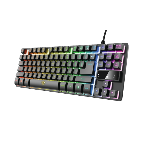 9451-Trust GXT 833 Thado teclado USB Espanol Negro, Plata