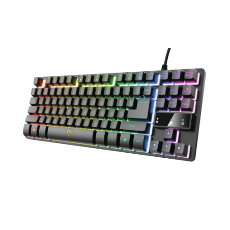 9451-Trust GXT 833 Thado teclado USB Espanol Negro, Plata