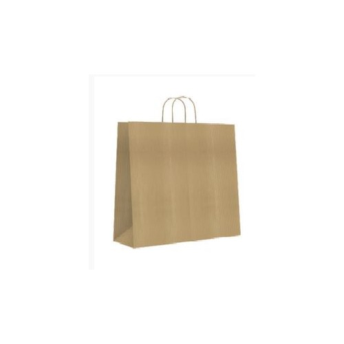 9543-BOLSA PAPEL CON ASAS KRAFT MARRON S 24X10X32 CM BISMARK 329837