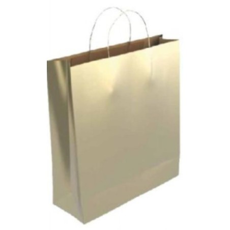 9548-BOLSA PAPEL CON ASAS KRAFT ORO M 27X12X37 CM BISMARK 329846