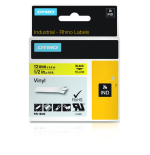 961-CINTA ROTULADORA RHINOPRO VINILO 12MMX5.5M NEGRO/AMARILLO DYMO 18432
