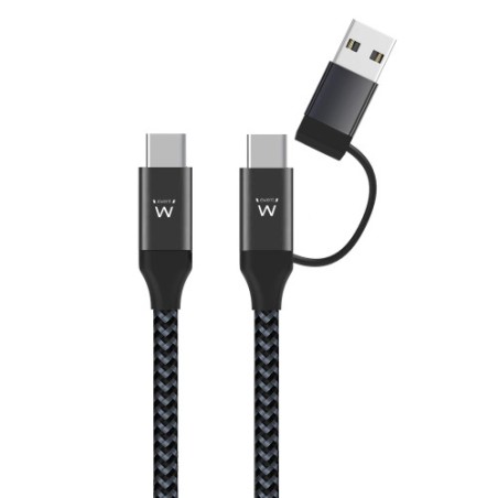9672-Ewent EW9918 cable USB 1 m USB 3.2 Gen 1 (3.1 Gen 1) USB C Negro
