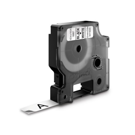 969-CINTA ROTULADORA D1 19MMX3.5M NYLON NEGRO/BLANCO DYMO S0718050