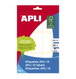 9704-PACK 10 HOJAS (150 UDS) ETIQUETAS BLANCAS 20X50 APLI 1642