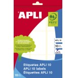 9708-APLI 01650 etiqueta autoadhesiva Rectangulo Permanente Blanco 90 pieza(s)