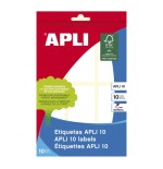 9709-PACK 10 HOJAS (60 UDS) ETIQUETAS BLANCAS 34X67 APLI 1651