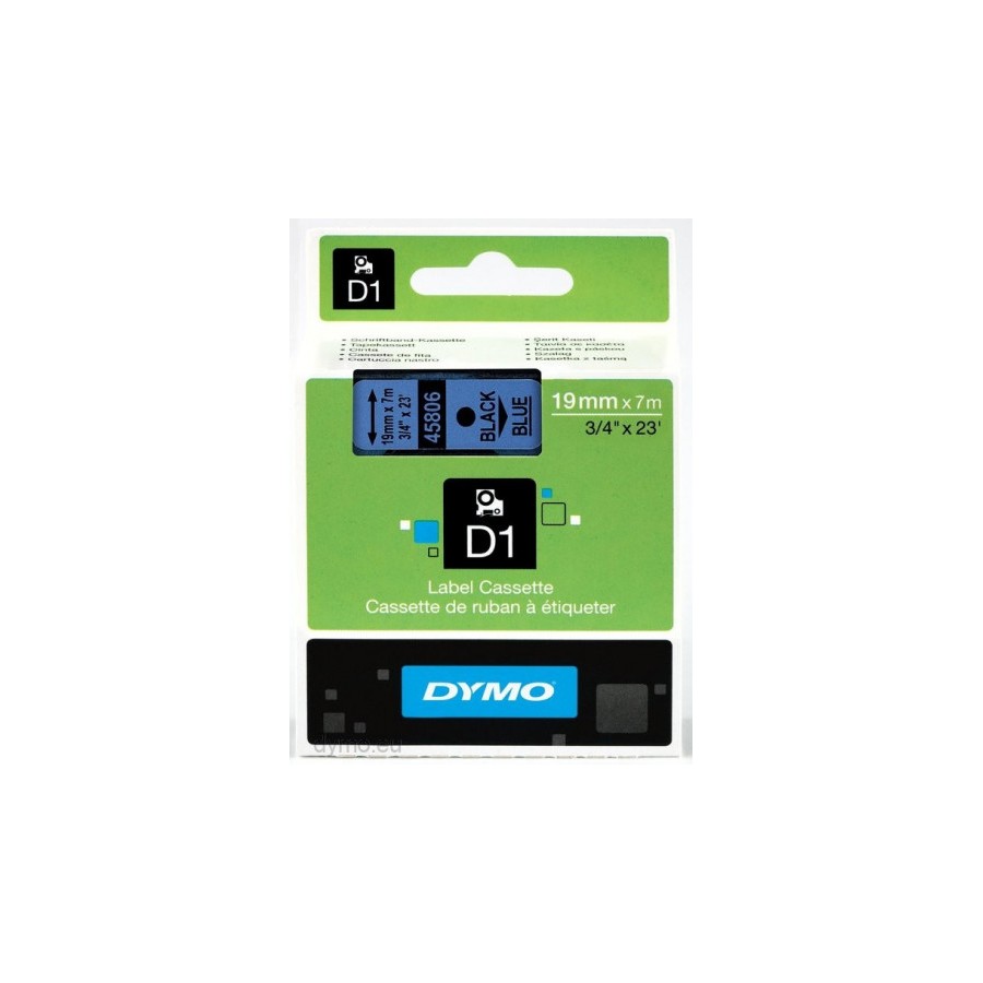 974-CINTA ROTULADORA D1 19MMX7M NEGRO/AZUL DYMO S0720860