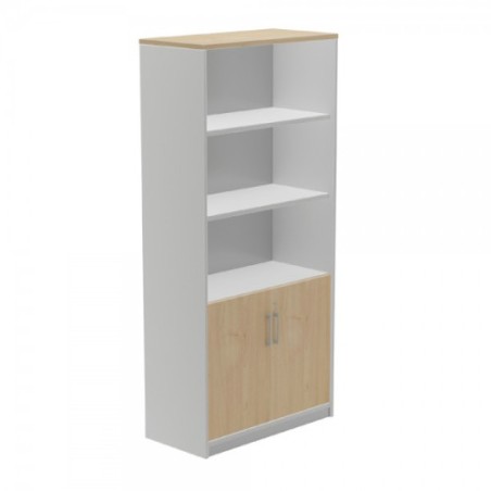 9757-ARMARIO ALTO CON PUERTAS BAJAS 195x90x45 ESTRUCTURA ALUMINIO/PUERTAS ROBLE ROCADA 1103AB08V24