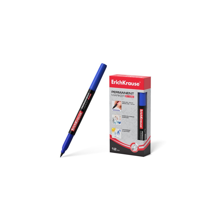 9794-MARCADOR PERMANENTE P-100 AZUL ERICH KRAUSE 12842
