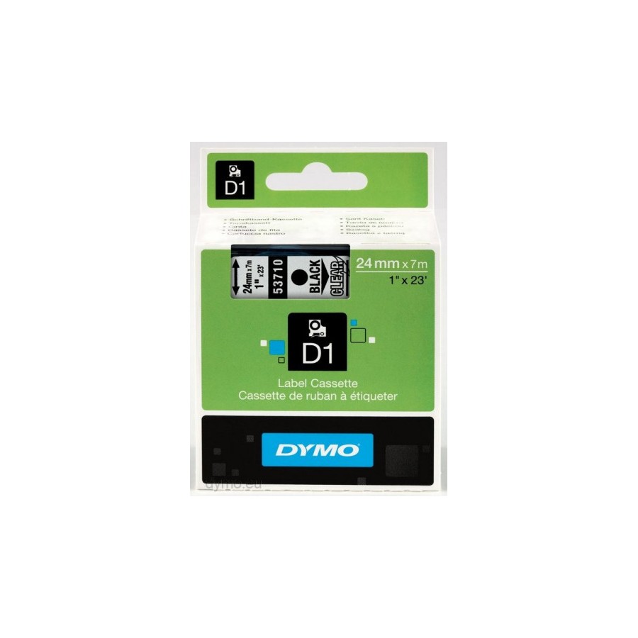 CINTA ROTULADORA D1 24MM NEGRO/TRANSPARENTE DYMO S0720920