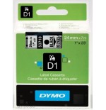 CINTA ROTULADORA D1 24MM NEGRO/TRANSPARENTE DYMO S0720920
