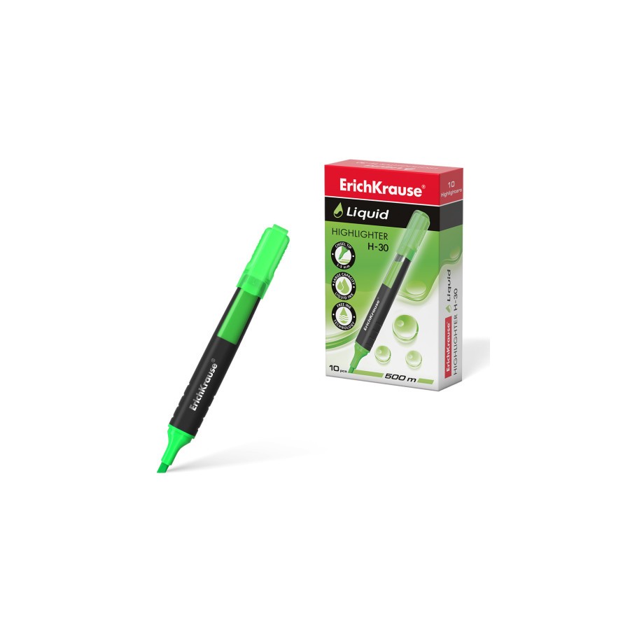 9802-MARCADOR FLUORESCENTE LIQUID H-30 VERDE ERICHKRAUSE 47974