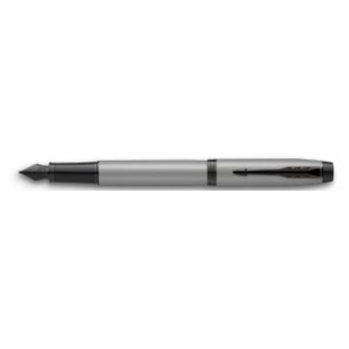 PLUMA IM GRIS MATE/ADORNOS NEGROS MEDIUM PARKER 2127620