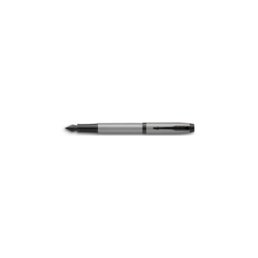PLUMA IM GRIS MATE/ADORNOS NEGROS MEDIUM PARKER 2127620