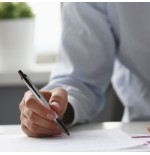 BOLIGRAFO IM CUERPO GRIS MATE/ADORNOS NEGROS MEDIUM PARKER 2127752