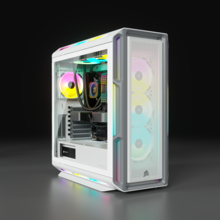 9882-Corsair iCUE 5000T RGB Midi Tower Blanco