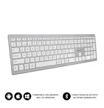 SUBBLIM Teclado Completo delgado inalambrico Bluetooth Pure Extended Silver