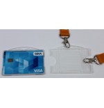 9931-PACK 100 PORTA-TARJETAS PLASTICO RIGIDO 90X57 DOBLE POSICION IBERPLAS 147570100