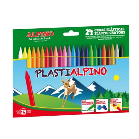 9940-ESTUCHE 24 CERAS PLASTIALPINO ALPINO PA000024