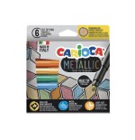 9955-CAJA 6 ROTULADORES METALLIC PUNTA MAXI CARIOCA 43161