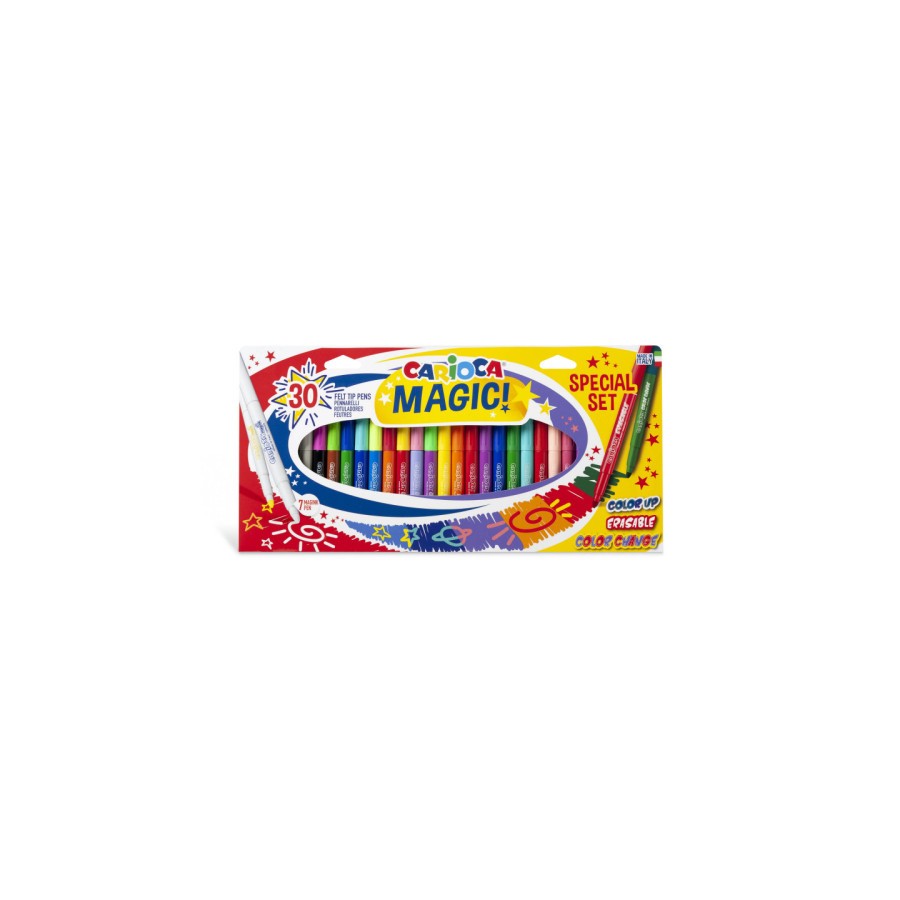 9963-CAJA SET 30 ROTULADORES MAGICOS MAGIC MARKERS CARIOCA 43183