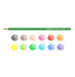 9966-TUBO 12 UNIDADES LAPICES DE COLORES HEXAGONALES + SACAPUNTAS CARIOCA 43340