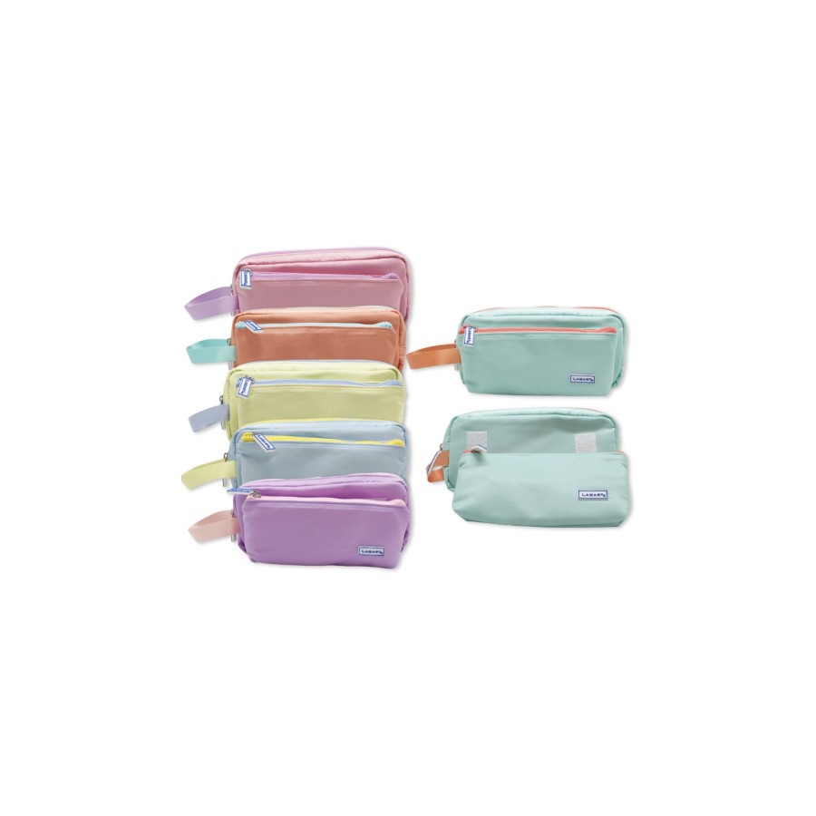 9970-PORTATODO TACTO SUAVE PASTEL DOBLE C/ASA COLORES SURTIDOS LAGART 329272