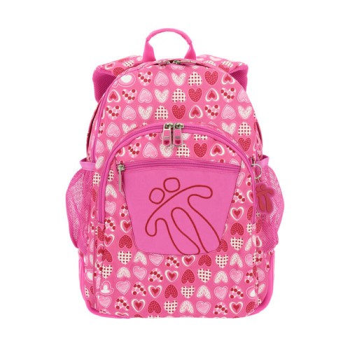 9977-MOCHILA CRAYOLES REFUERZO CAUCHO+BOLSILLOS ROSA/CORAZONES TOTTO MA04ECO029-1710N-1I3