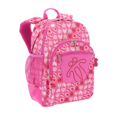 9978-MOCHILA CRAYOLES REFUERZO CAUCHO+BOLSILLOS ROSA/CORAZONES TOTTO MA04ECO029-1710N-1I3
